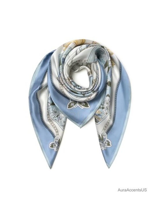 Accessories - 100% Pure Mulberry Silk Scarf 35" Large Square Lightweight Headscarf Shawl Gift